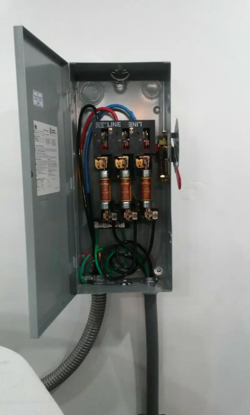 Three-phase disconnect switch installed for Electrical Wiring & Rewiring in Mount Morris